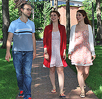 Professor Feryaz Okackli with his research team, economics majors Ovgu Bozgeyik ‘16 and Oyku Bozgeyik ’16 Professor Feryaz Okackli with his research team, economics majors Ovgu Bozgeyik ‘16 and Oyku Bozgeyik ’16